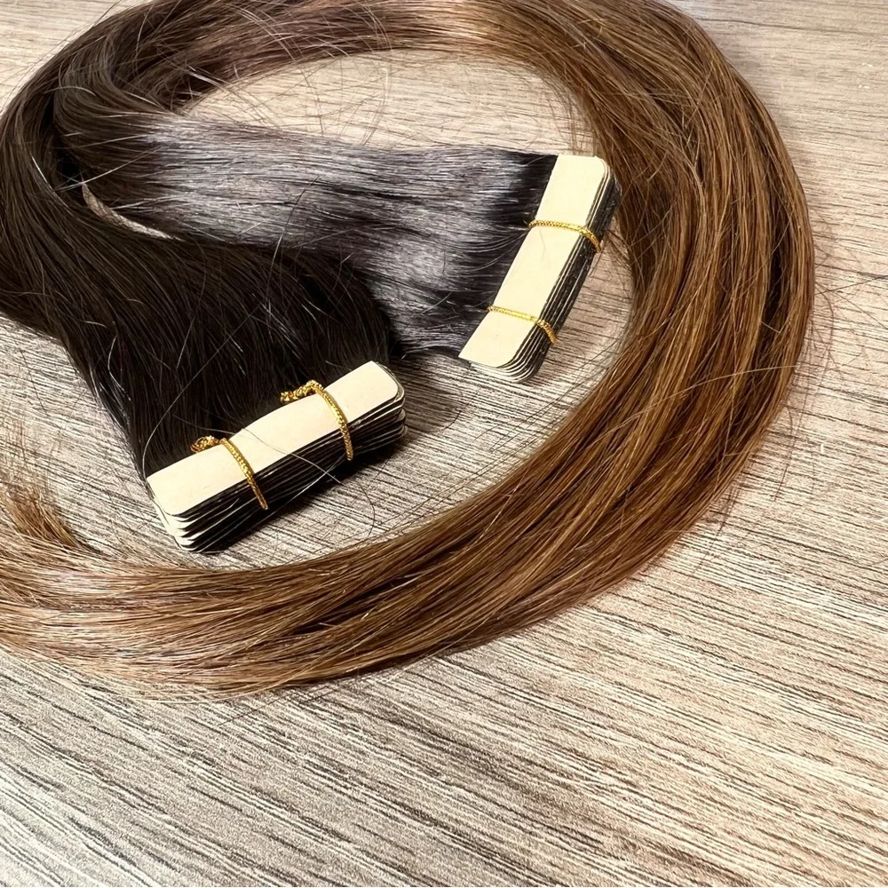 Doores Dark Brown Chocolate Brown Remy Human Hair 20” Tape In Extensions